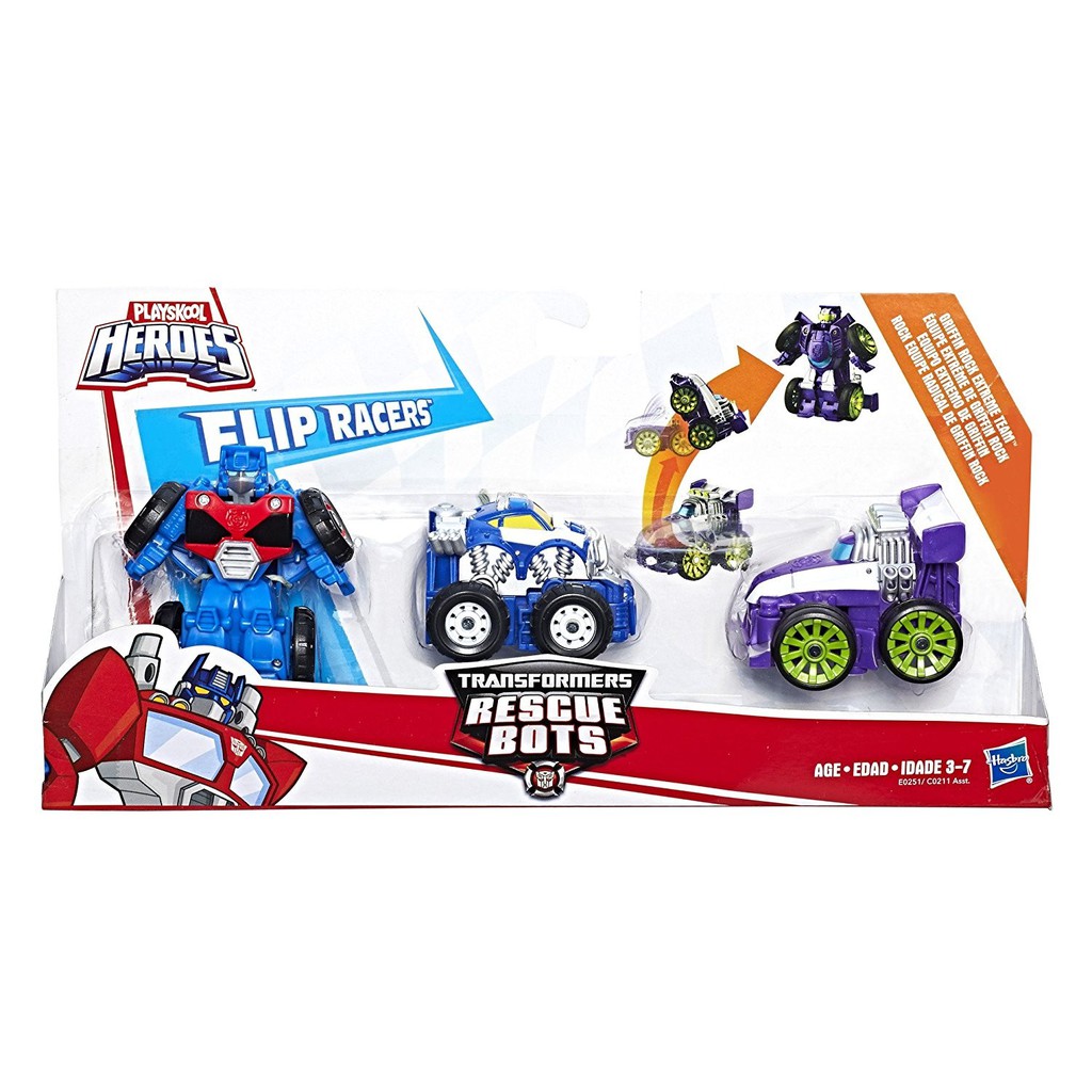 transformers rescue bots flip racers playset