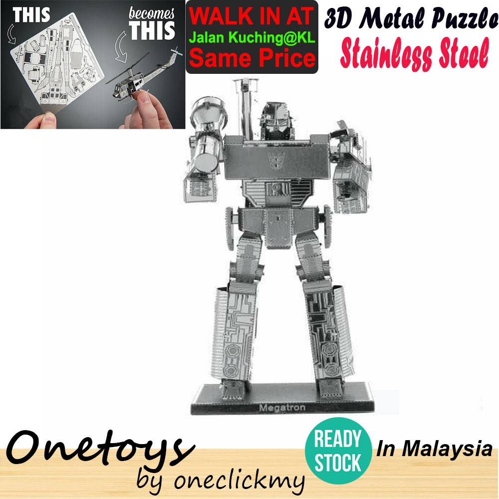 [ READY STOCK ]DIY 3D Metal Puzzle High-quality built stainless steel Puzzles Jigsaw Model-cartoons