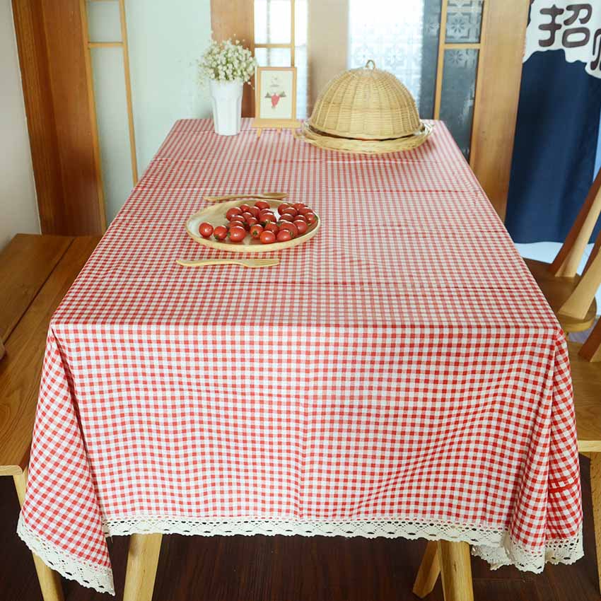 Red Plaid Table Runner Placemat Table Mat Table Cloth Cushion