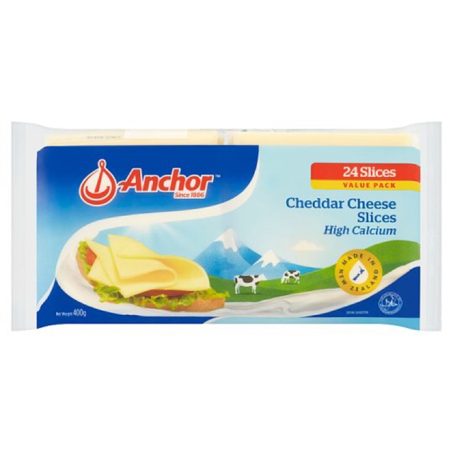 Anchor Cheddar Cheese 24 Slices 400g Shopee Malaysia