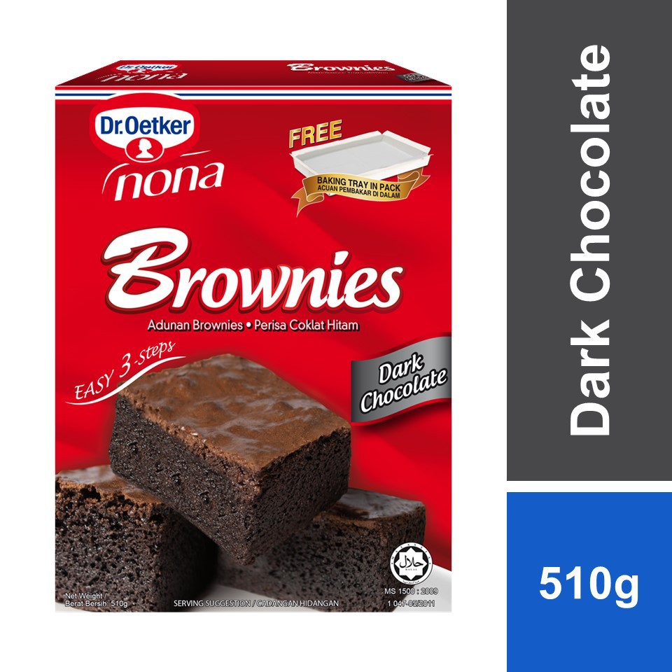 Dr. Oetker Nona Brownies Dark Chocolate 510g Shopee Malaysia