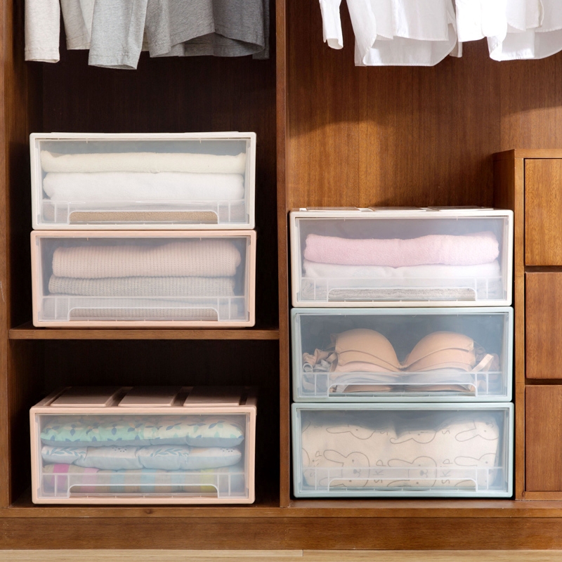 Drawer Type Plastic Storage Box Wardrobe Can Be Superimposed
