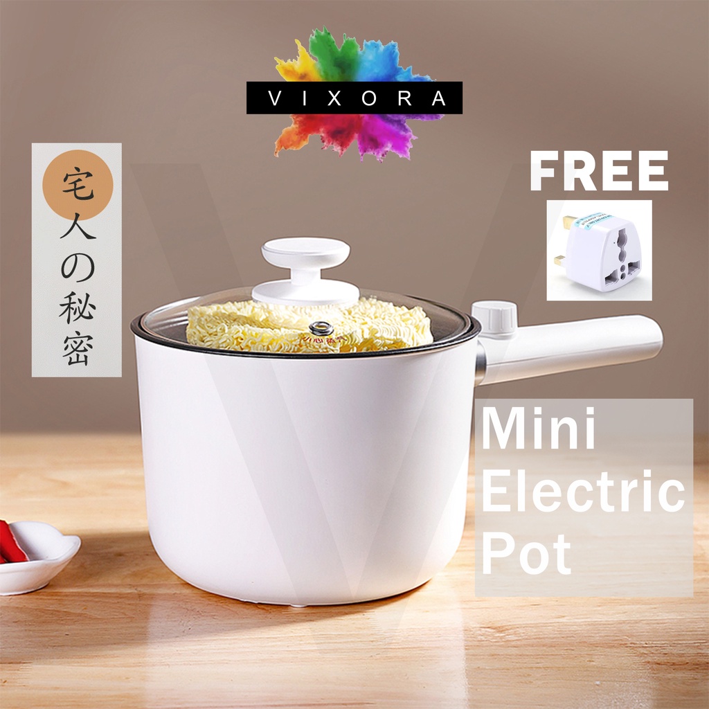 🍳Auto Cooker Non-stick Electric Cooker 1.5L Fast Heating Cooking Pot Mini Hot Pot Steamer Periuk Pengukus 自煮锅- 🔘VIXORA🔘