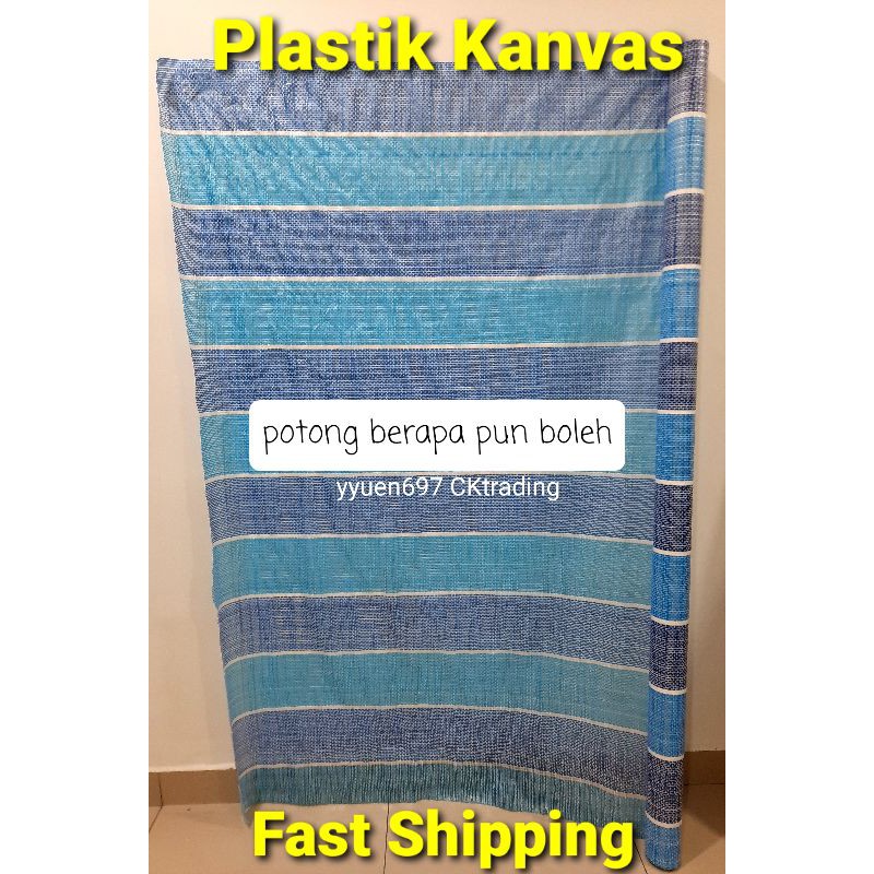 6ft Plastik Kanvas Biru  Putih  Plastic Canvas  Blue White 