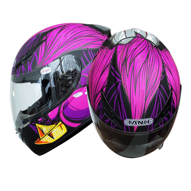 purple motocross helmet
