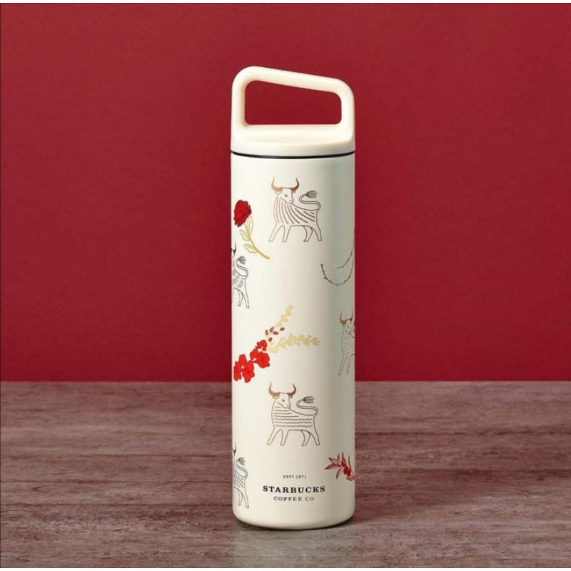 Starbucks X MiiR Limited Edition Ox And Flower SS Water Bottle Shopee