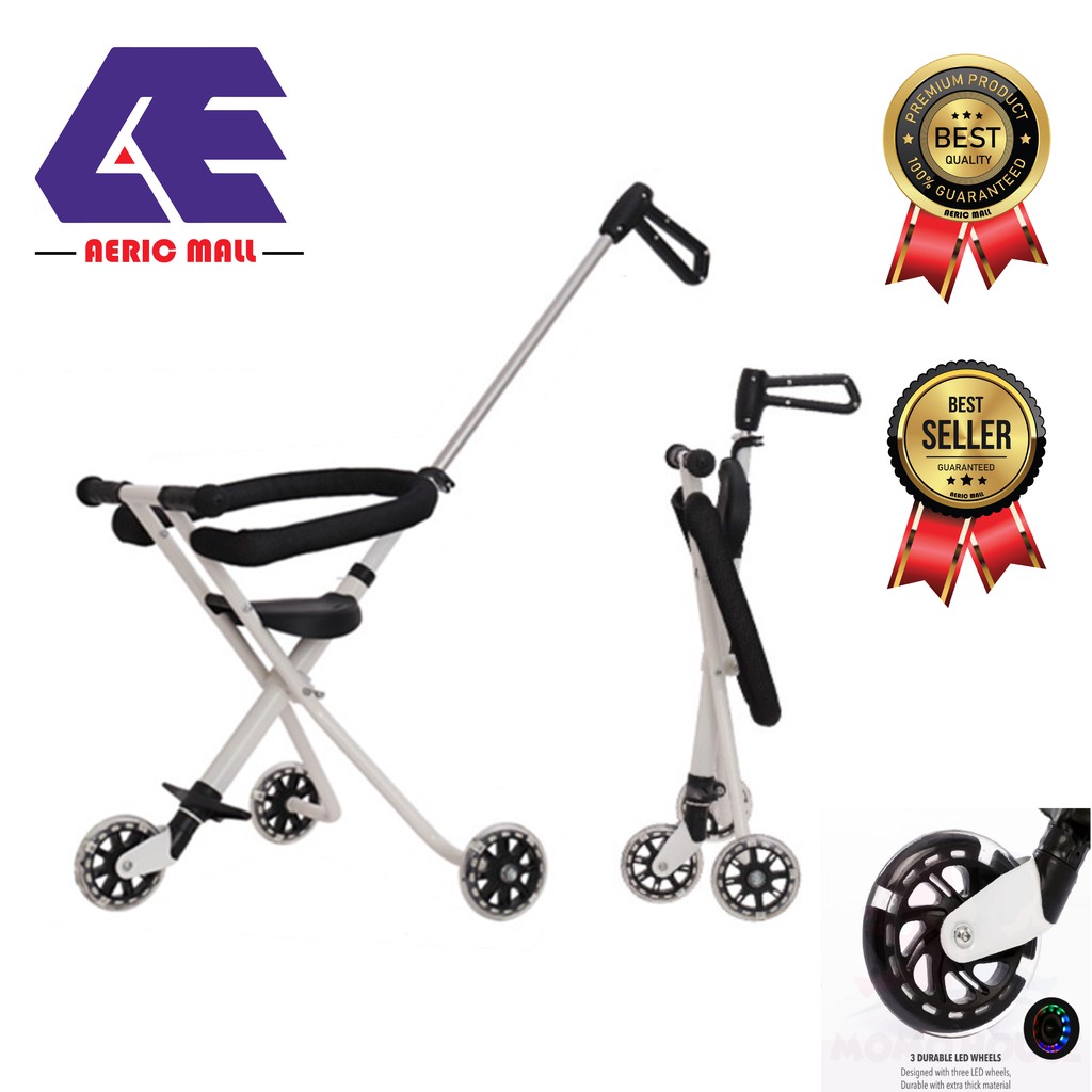 🔥HOT ITEM 🔥LED LIGHTS Magic Stroller 5/3 wheels Lightweight foldable ...