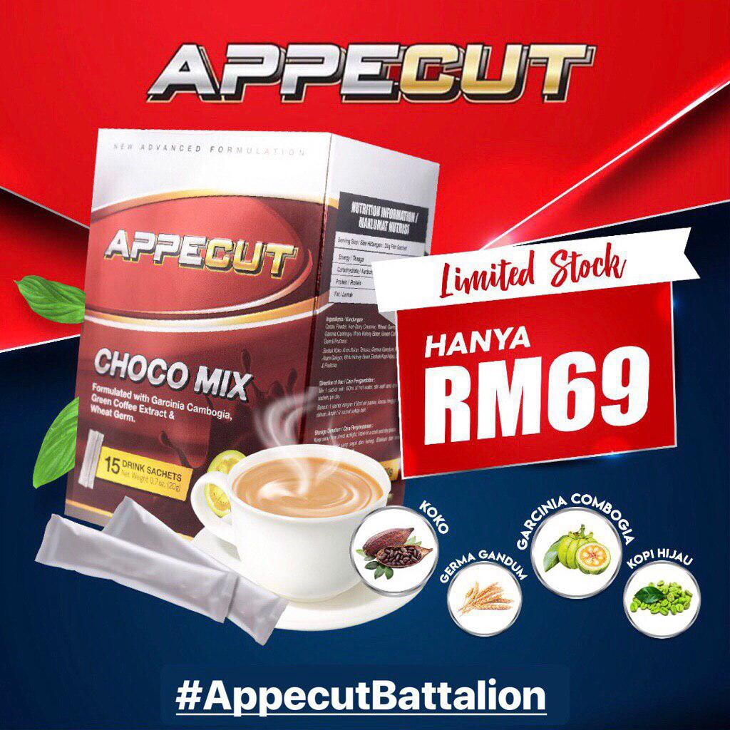 [READY STOCK] APPECUT CHOCO MIX DRINK