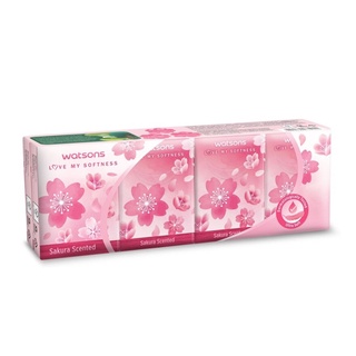 WATSONS Sakura Scented Mini Hankies 3ply x 10s x 8packs