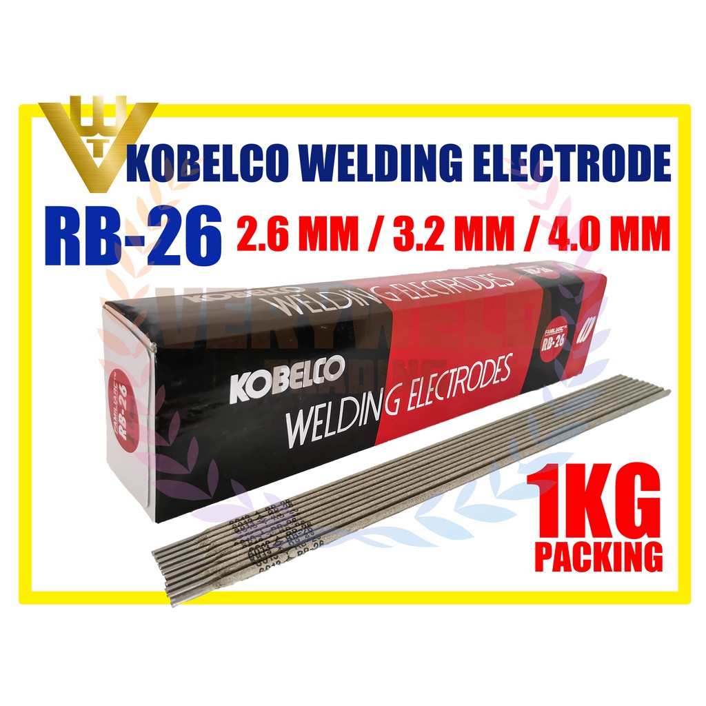 RB26 Kobelco Ubat Welding Electrode Rod X 1kg (2.6/3.2/4.0MM) Shopee