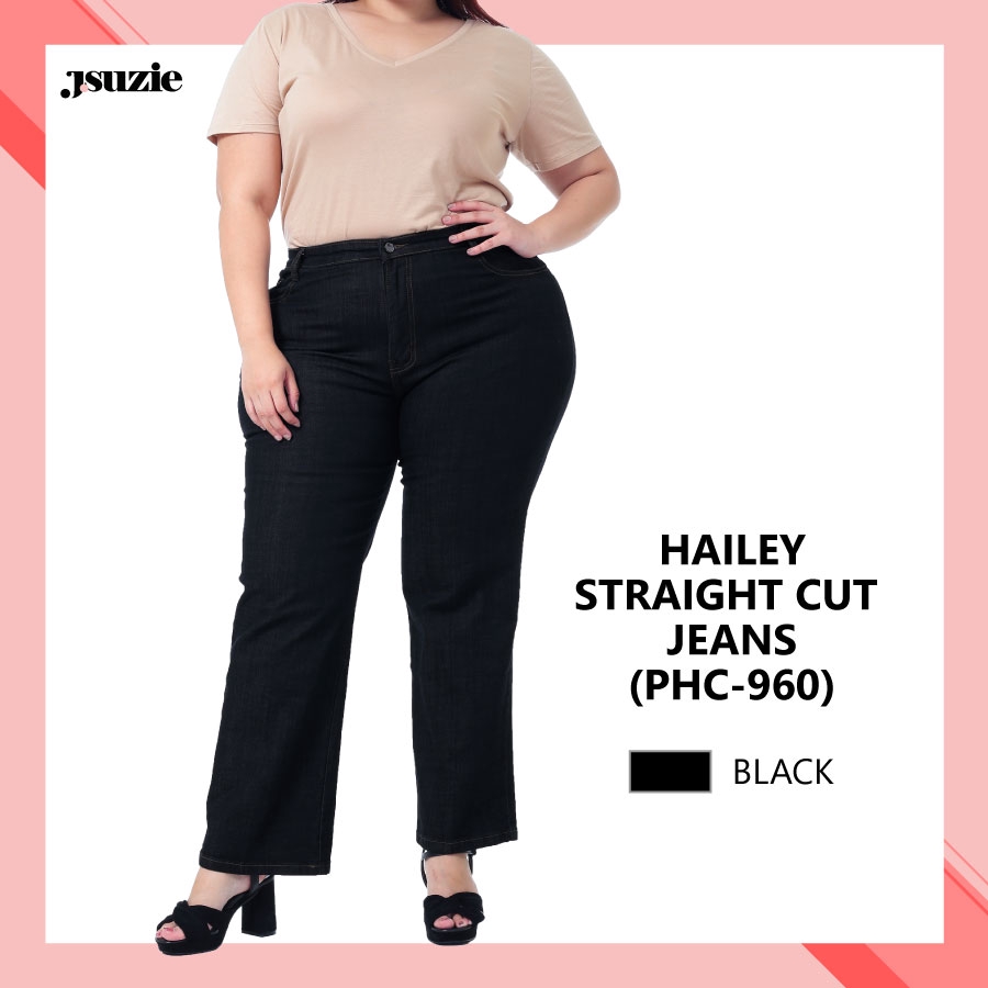 straight cut jeans black