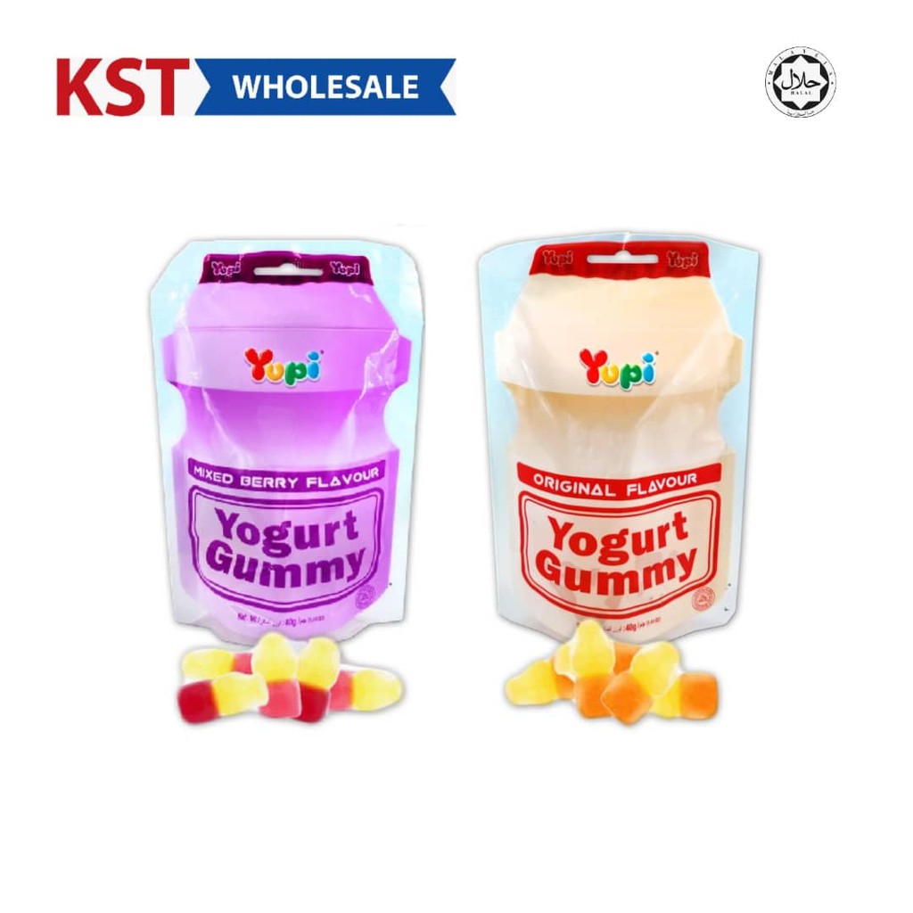 YUPI Yogurt Gummy Original/Mixed Berries 40g Shopee Malaysia