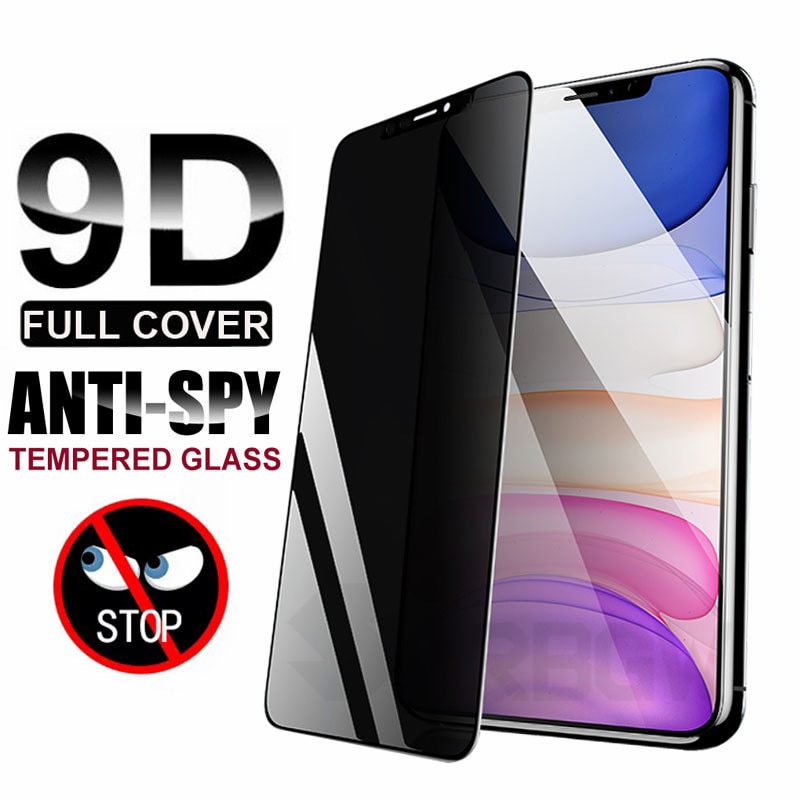 9d Anti Spy Tempered Glass For Iphone X Xr Xs 11 Pro Max Full Cover Privacy Screen Protector For 8341