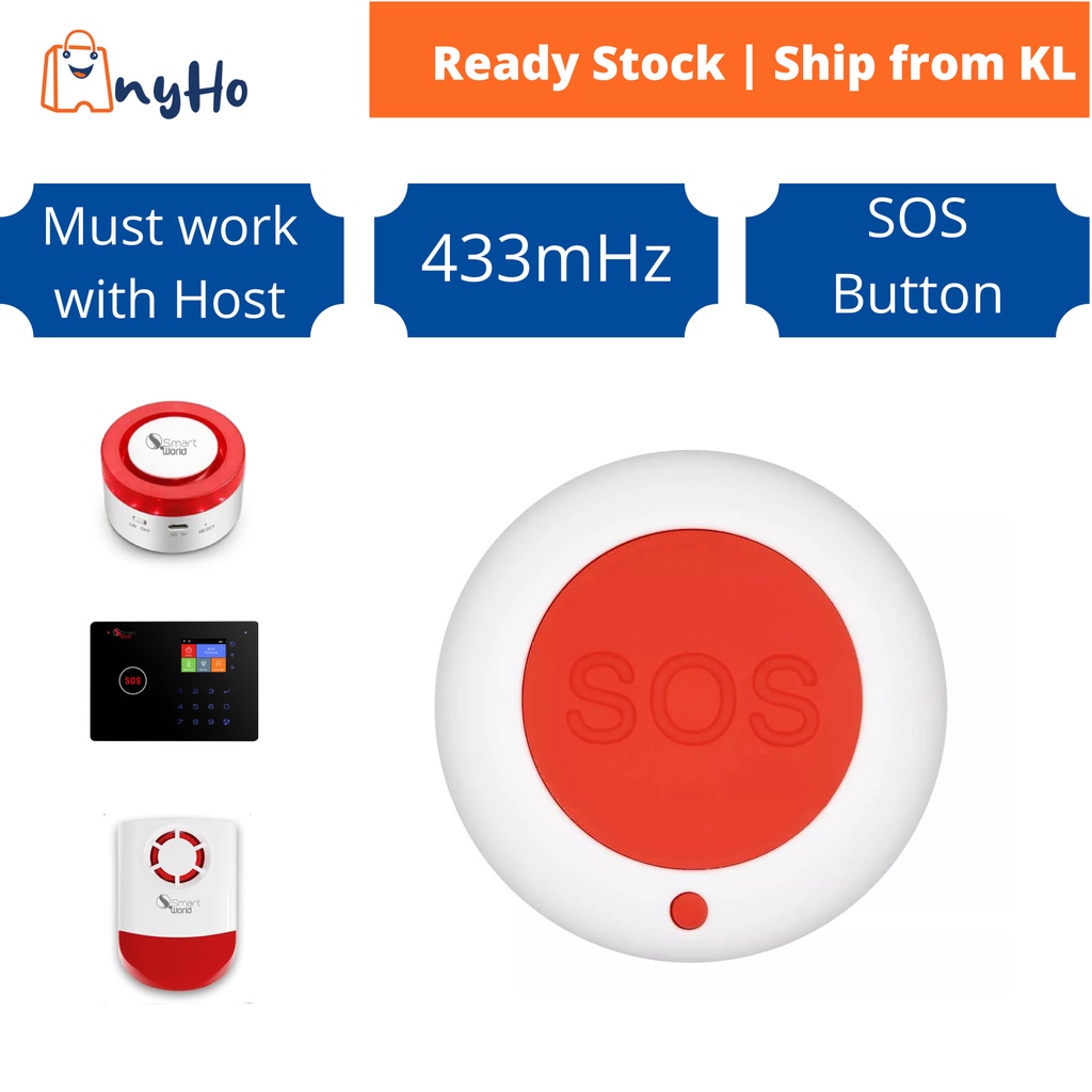 433mhz Wireless SOS Button Wireless SOS Panic Button Watch for Elderly Home Security Guarding