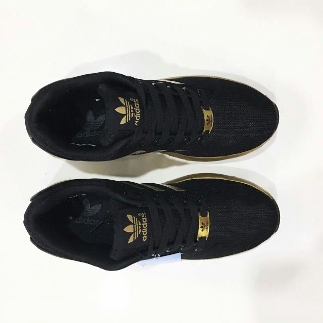 adidas zx flux black and gold