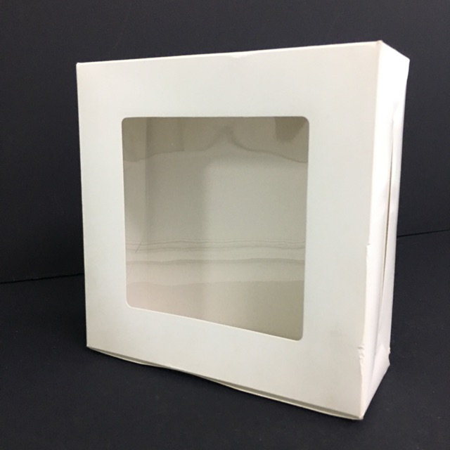 WINDOW CAKE BOX (White) 8"x8"x3" / 7"x10"x3" / 10.5"x10.5"x6.5" / 12
