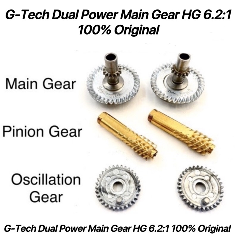 G-Tech Dual Power Main Gear Pinion Gear 100 % Original HG 6.2:1 G Tech Dual Power