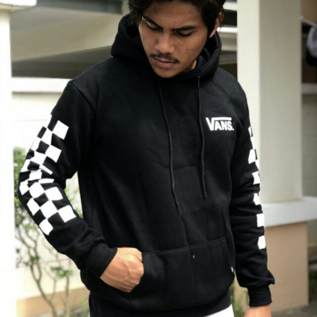 vans patchwork checkered hoodie