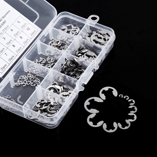 290pc 304 Stainless Steel E Clip Retaining Ring Washer Kit for Pulley Shaft 