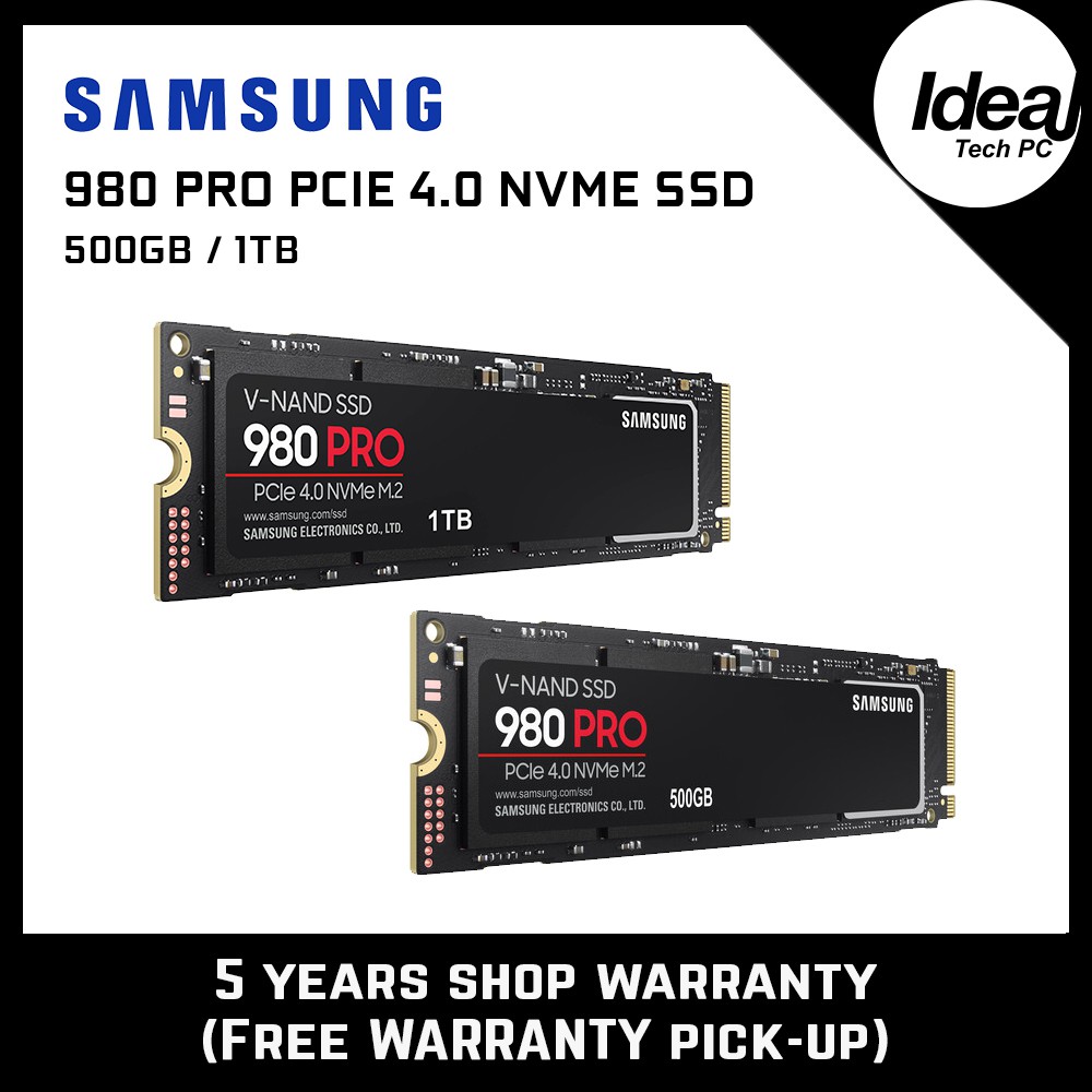 Samsung 980 Pro Pcie 4 0 Nvme M 2 Ssd 500gb 1tb 2tb Shopee Malaysia