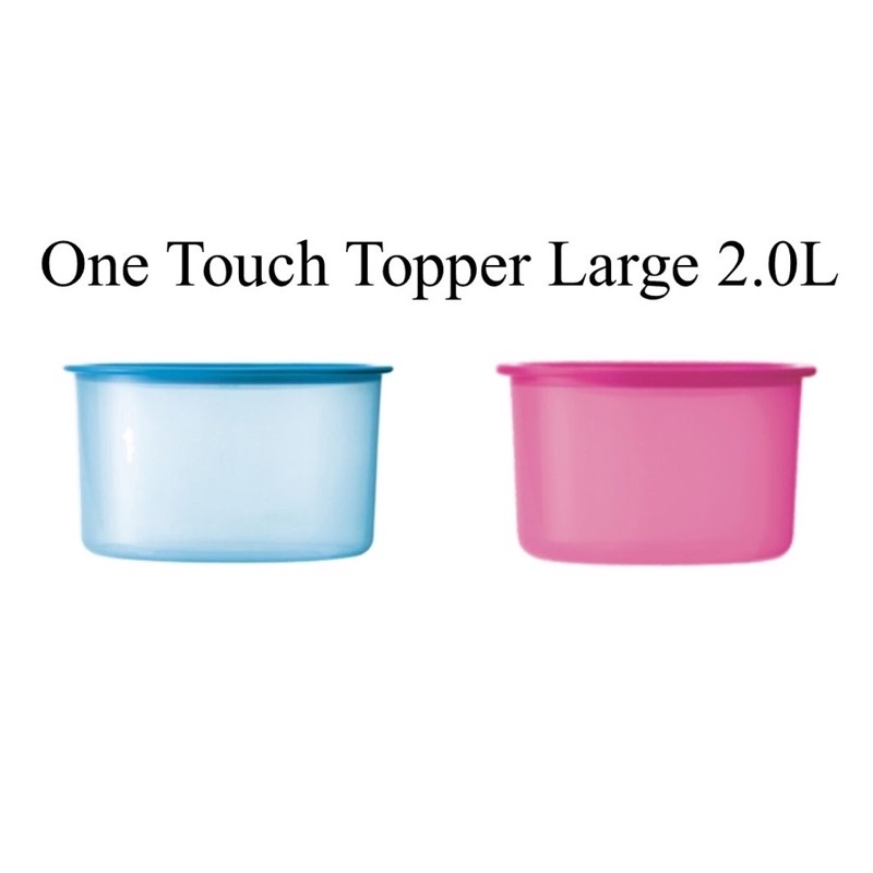 Tupperware One Touch Large Topper 2L Blue Pink