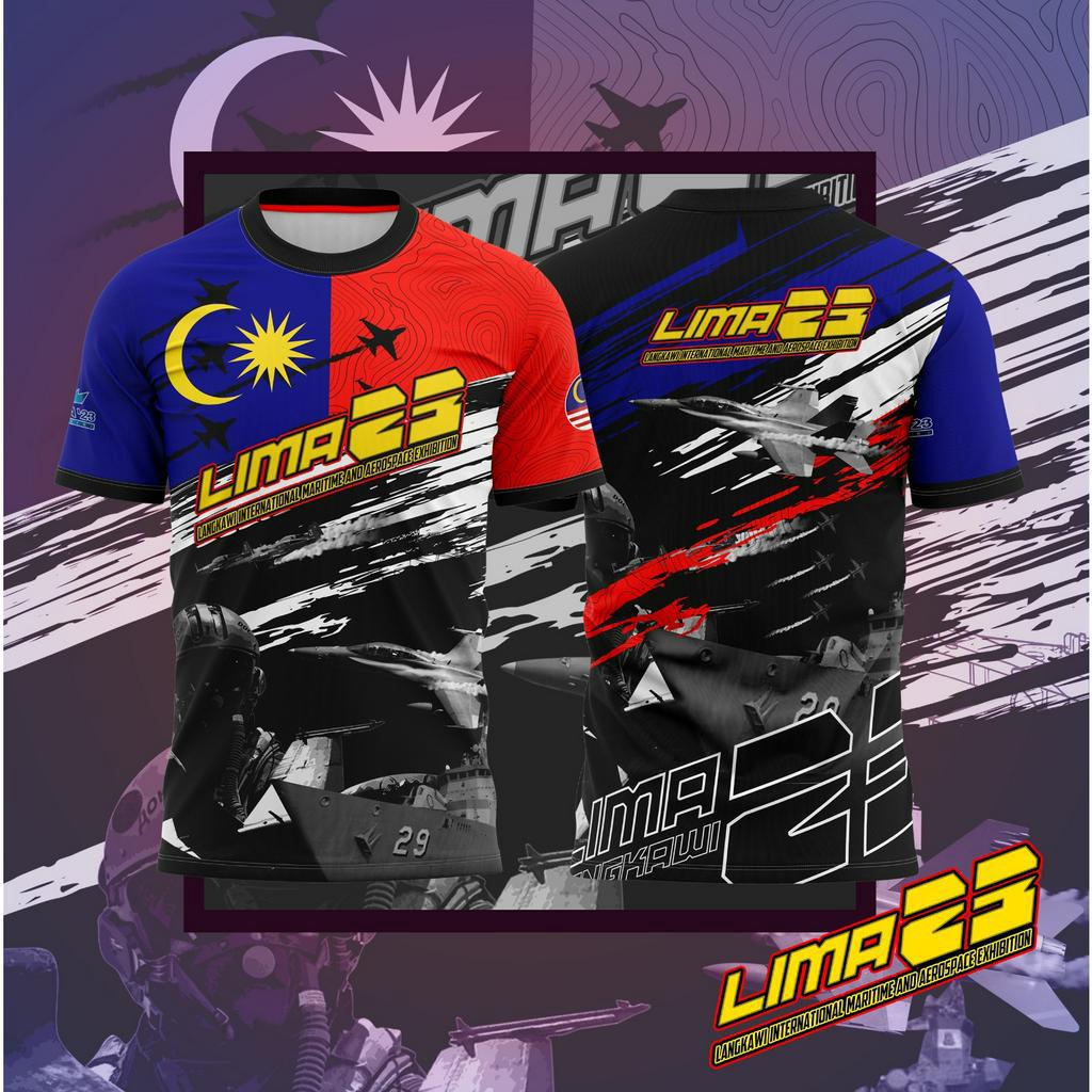 Tshirt Sublimation LIMA Langkawi 2023 | Baju LIMA Langkawi 2023 | ShortSleeve | LongSleeve | Collar | Men | Women