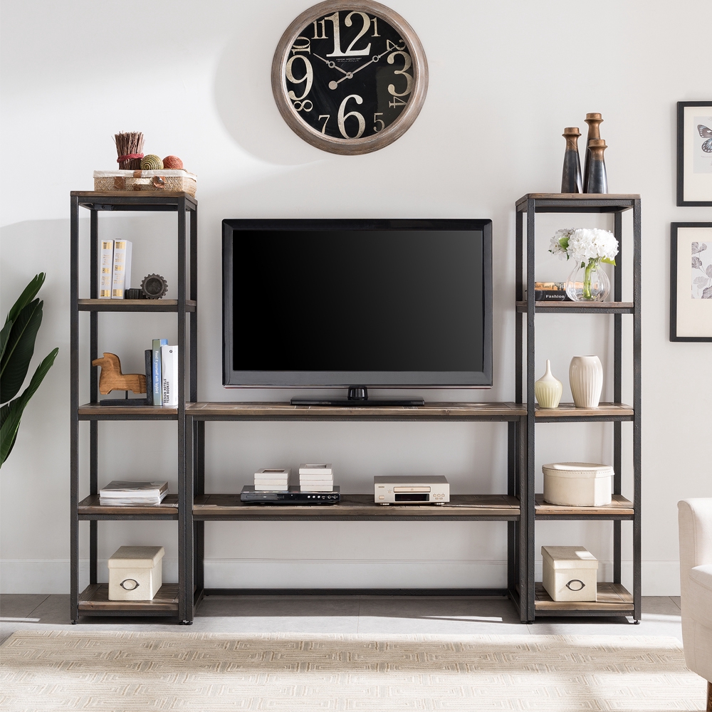 FINSSO: TV Cabinet with Shelf Rack