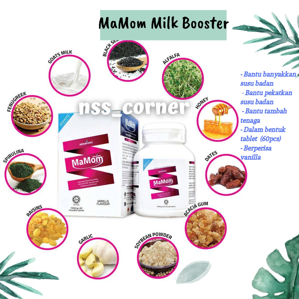 Mamom Milk Booster Tablet Untuk Tambah Susu Ibu Shopee Malaysia