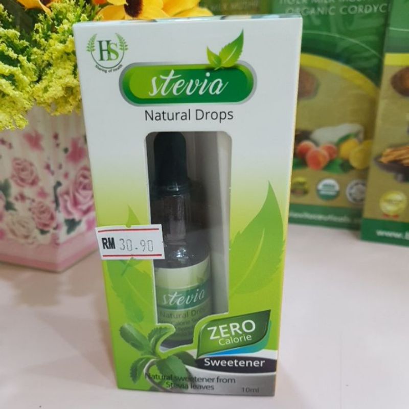 HS Stevia Natural Drops Zero Calorie Sweetener 10ml Shopee Malaysia