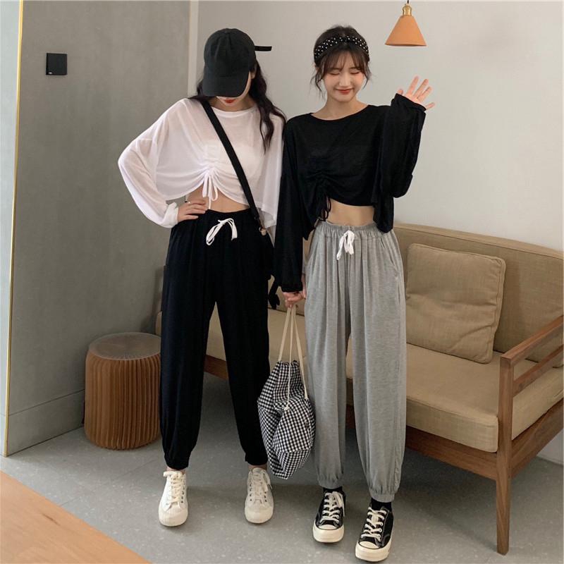 Fashion women clothes Korean  casual trousers Baju  Murah  