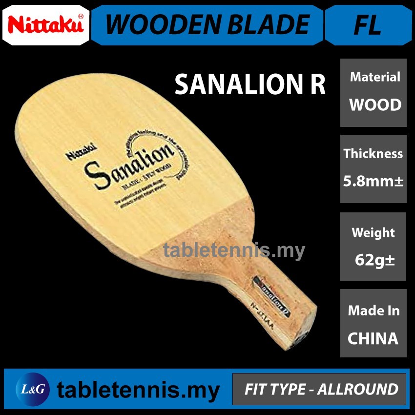 Nittaku Sanalion R Wooden Japanese Penhold Table Tennis Blade Bats