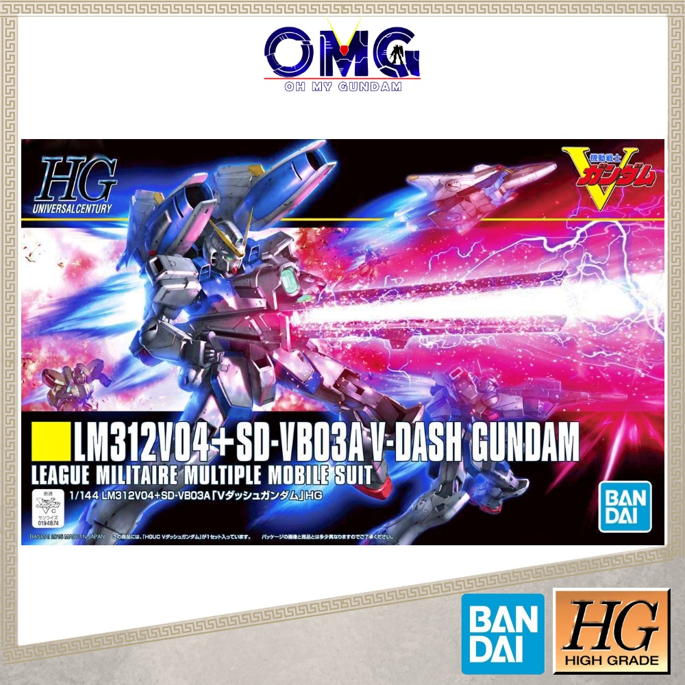Bandai HGUC V-Dash Gundam 63524 HG LM312V04 + SD-VB03A V-Dash V Dash ...