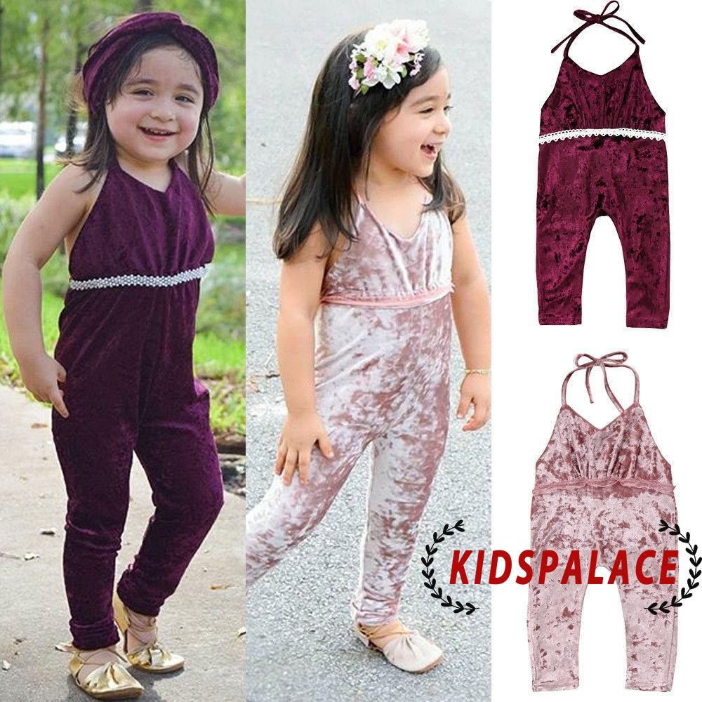 kids velvet jumpsuit