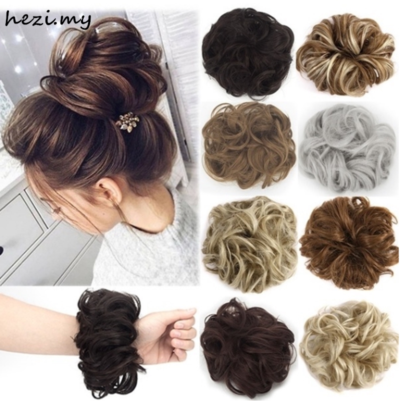 Womens Wrap Messy Hair Bun Chignon Heat Resistant Short Ponytail