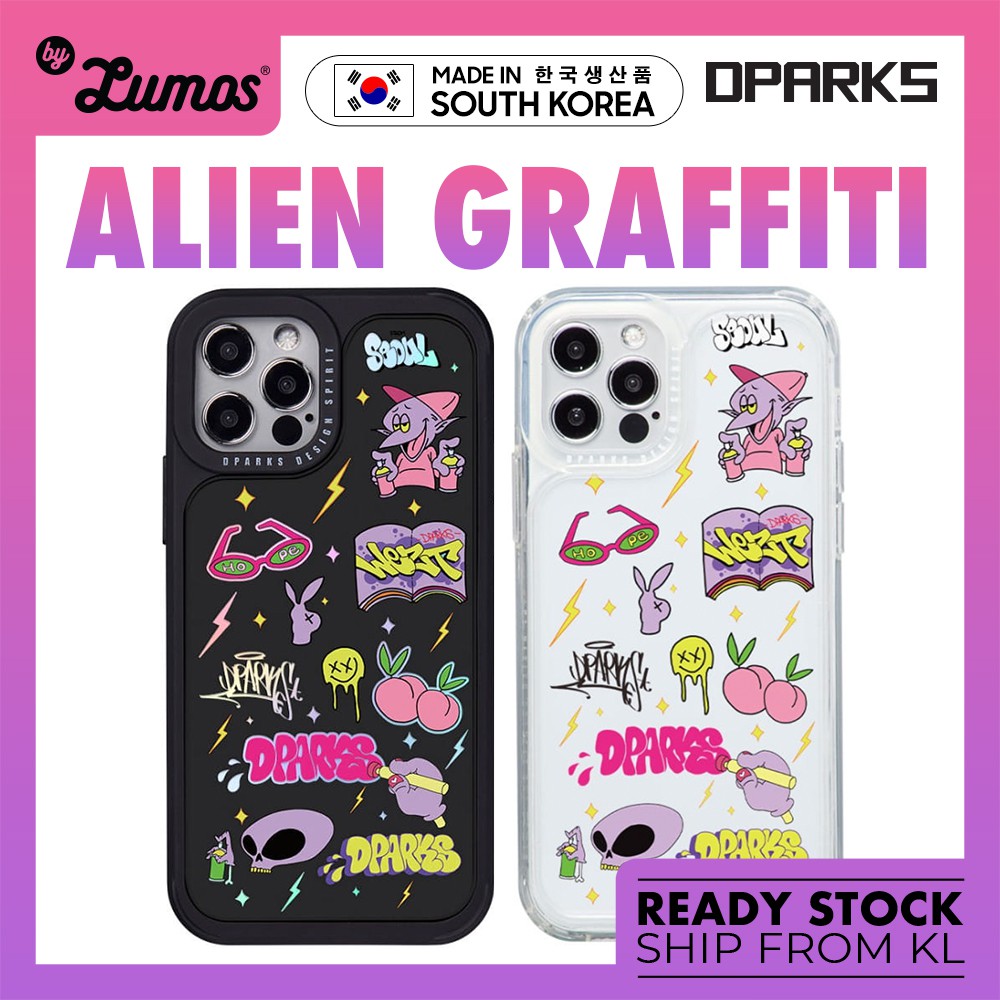 DPARKS Alien Graffiti Tools iPhone 13/ 13 Pro/ 13 Pro/ 13 Pro Max/ 12 Mini/ 12 Pro/12 Pro Max Full Protective Phone Case