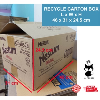 Recycle Carton Box Kotak Recycle Kotak Reuse Large Size Kotak Besar