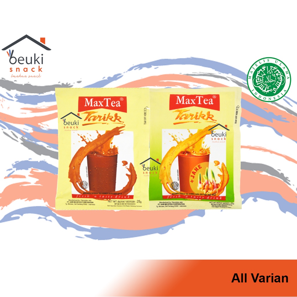 Varian Max Tea Pull Drink Milk Tea Powder Indocafe Products Halal MUI