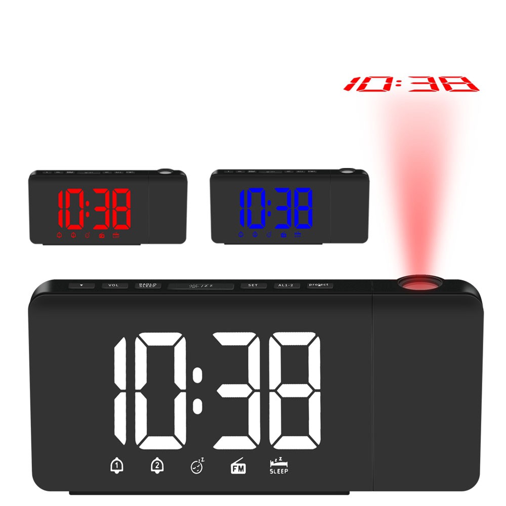 Mini Household Led Radio Clock 2m Ceiling Projection Digital Lcd