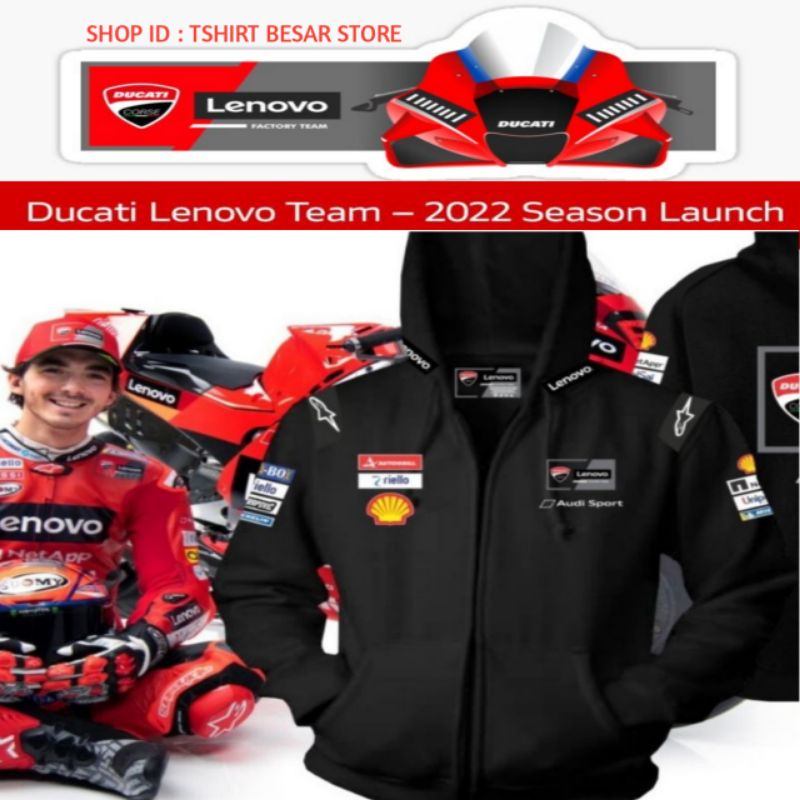 [70% Mega Sales !] MotoGP 2022 DUCATI Racing Team Racer Sweatshirt Jacket Baju Sejuk Lelaki Motorcycle Accessories Hoodi