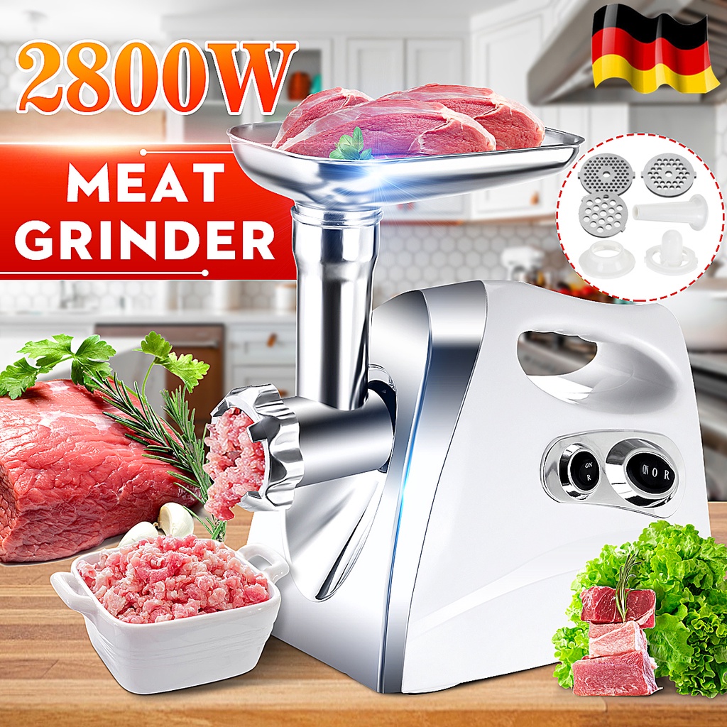 2800W Electric Meat Grinder Chopper Home Sausage Stuffer Meat Mincer Food Processor Sausage Making Machine Commercial Grinder