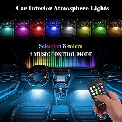 9 12 Led Car Interior Lights Car Charger Led Strip Lights Atmosphere Rbg