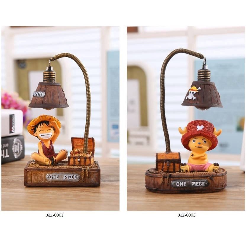 One Piece Luffy Light Bulb Desk Table Adjustable Spring Lamp Decor Cute ...