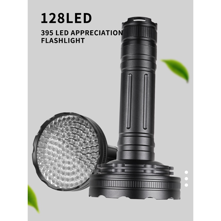 New 128 LED UV Torch Light UltraViolet Purple Light LED Blacklight Flashlight Lamp Inspection