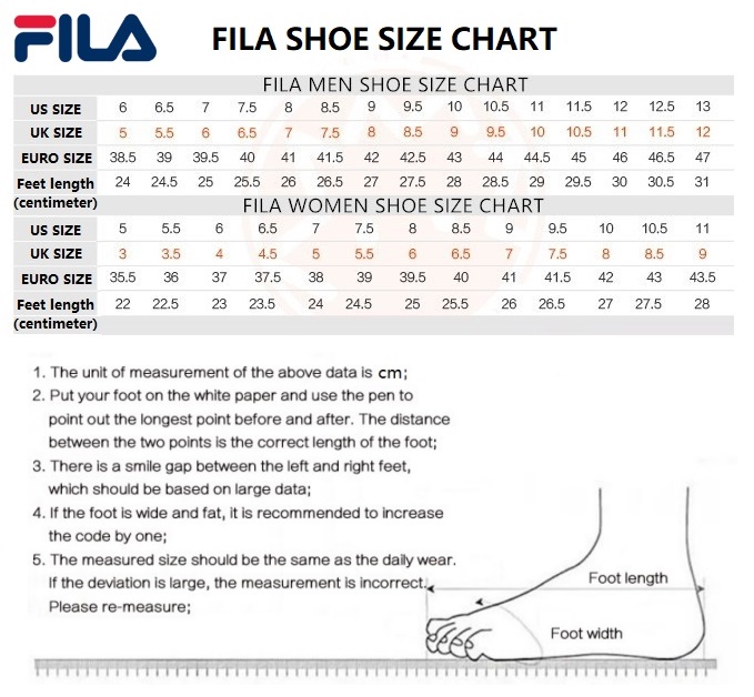 fila korea shoe size chart,Free