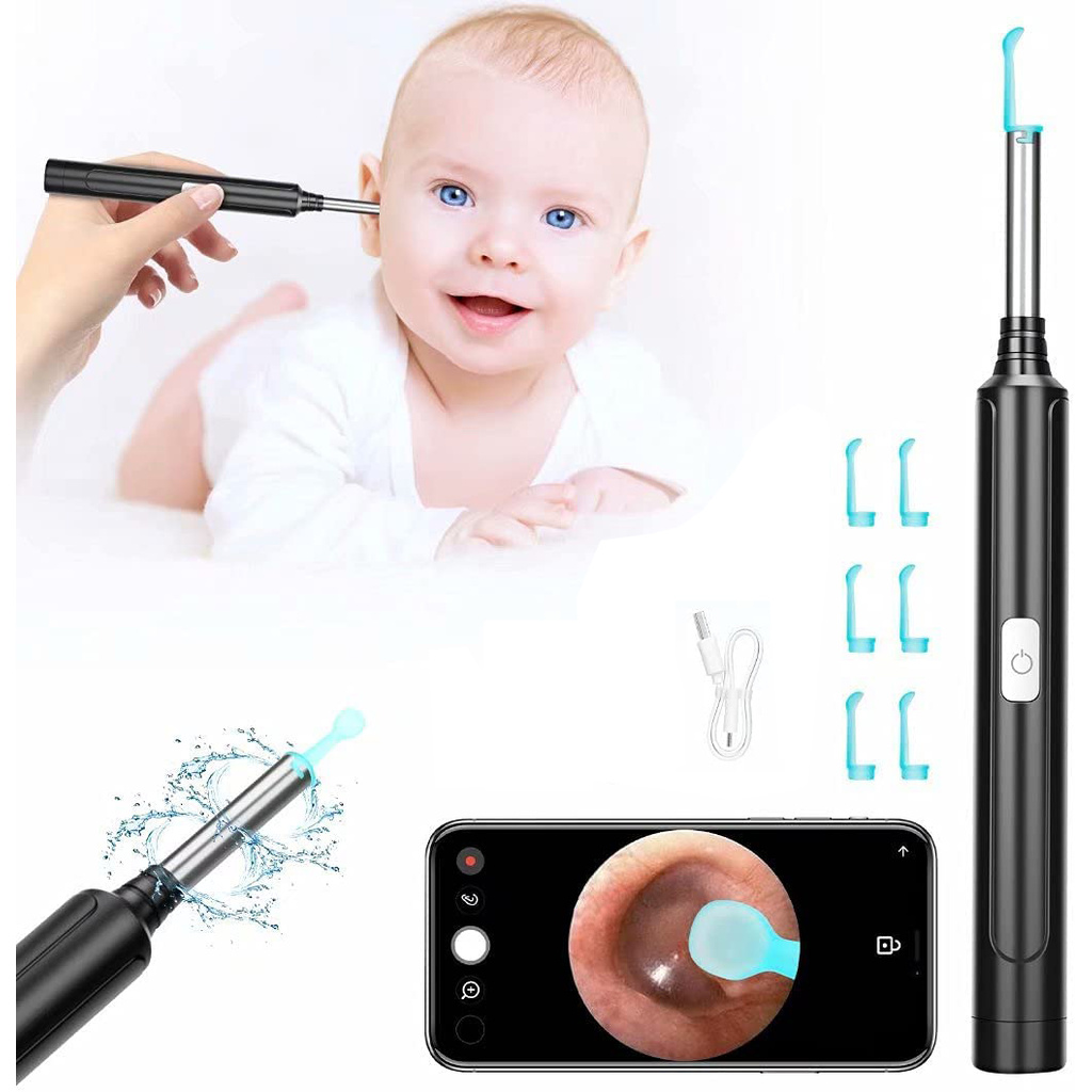 Ear Wax Removal Tool with Camera 1296P FHD Wireless Otoscope Pen with