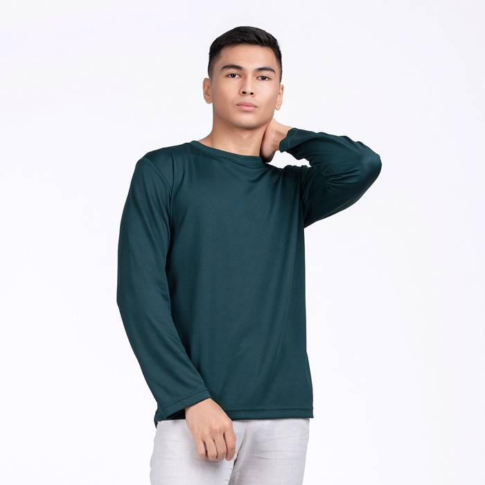 Buy Dark Green 100 Microfiber Mesh Quick Dry Jersey Round Neck Long Sleeve Tshirt Microfibre Lengan Panjang Star Hijau Seetracker Malaysia