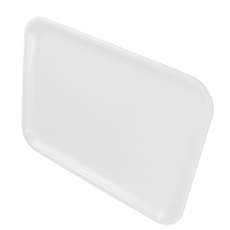 Must Reliable 10 inch long rectangle shape serving tray made of plastic white Multi - Image 2