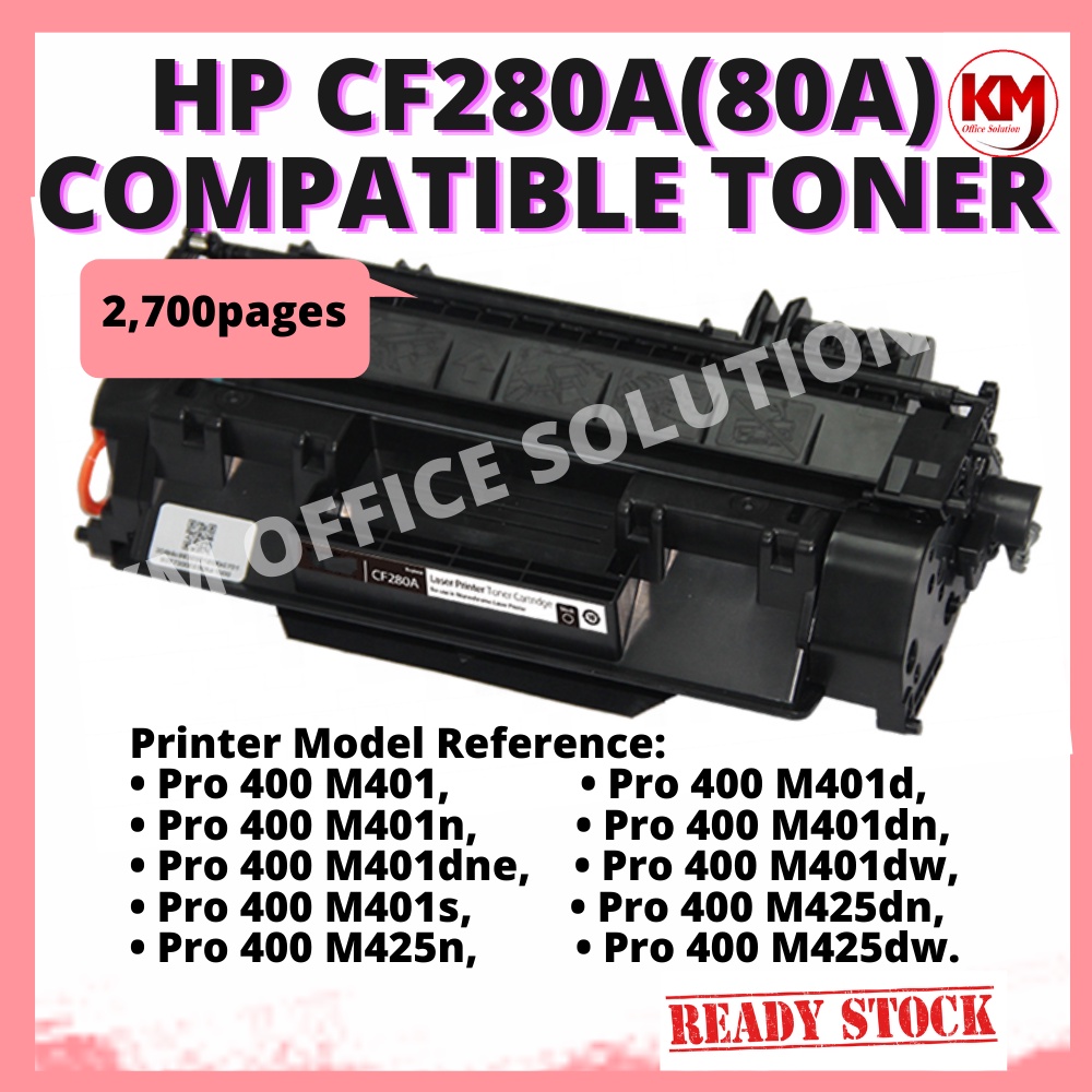 Toner Compatible With HP CF280A 80A Laser Pro 400 M401 M401d M401n M401dn M401dne M401dw M401s M425n M425dn M425d