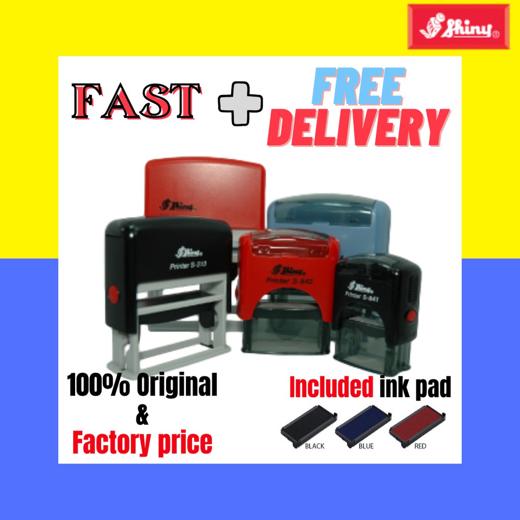 [Fast Delivery] Customized Stamps Rectangular and Round Stamp SHINY