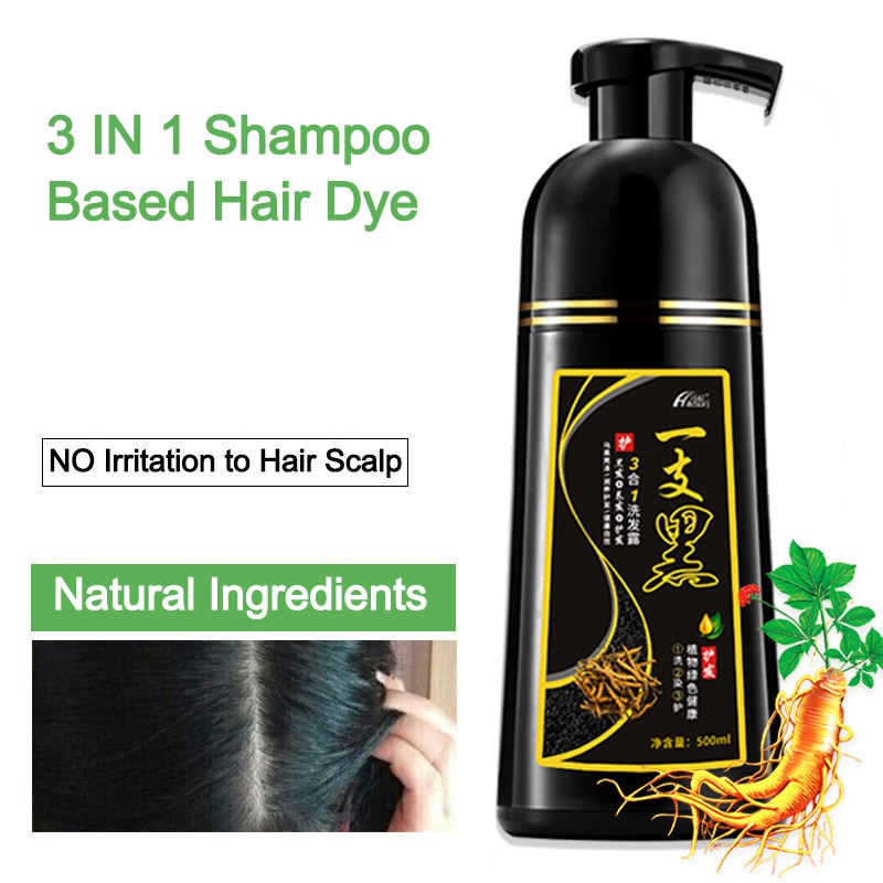 White Hair to Black Shampoo Black Hair Dye Non Allergic Nourishing  Conditioner Shampoo for Women instant Fast Black | Shopee Malaysia
